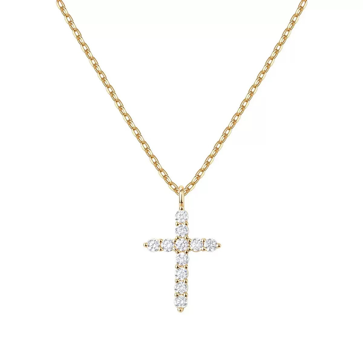 18K Gold Plated Cross Necklace(For Free)