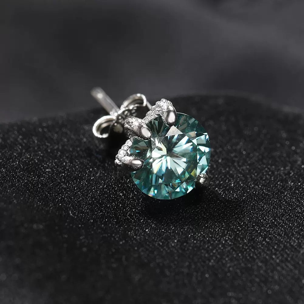 Dragon Claw Moissanite Stud Earring (Single Piece)