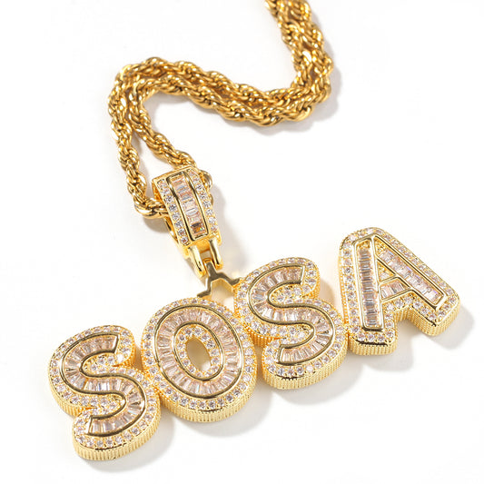 Custom Letters Iced Necklace 2