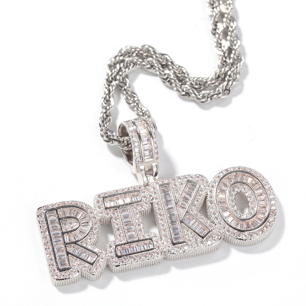 Custom Letters Iced Necklace 2