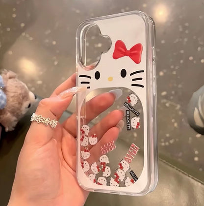 Hello Kitty Transparent Phone Case with Flowing Elements