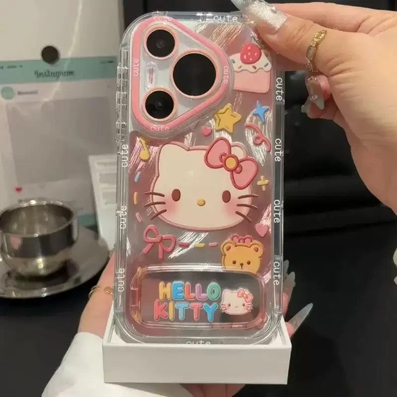 Hello Kitty Clear Phone Case with mini Mirror