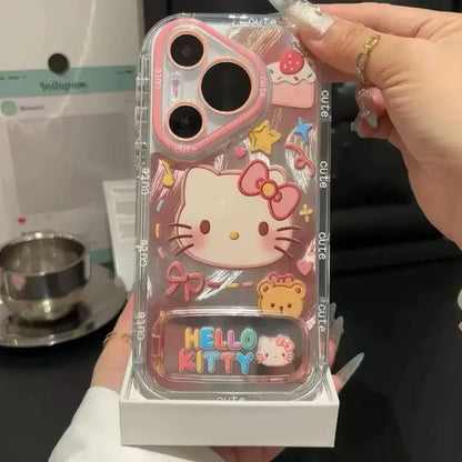 Hello Kitty Clear Phone Case with mini Mirror