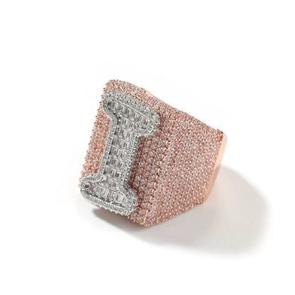 CUSTOM LETTER 3D ICED RING