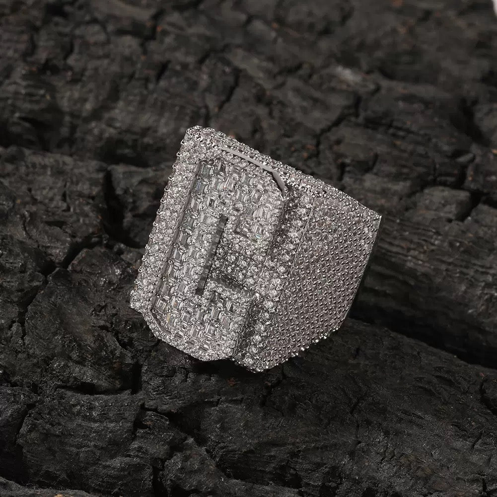CUSTOM LETTER 3D ICED RING