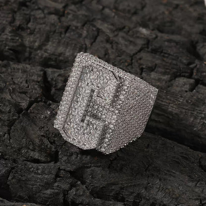 CUSTOM LETTER 3D ICED RING