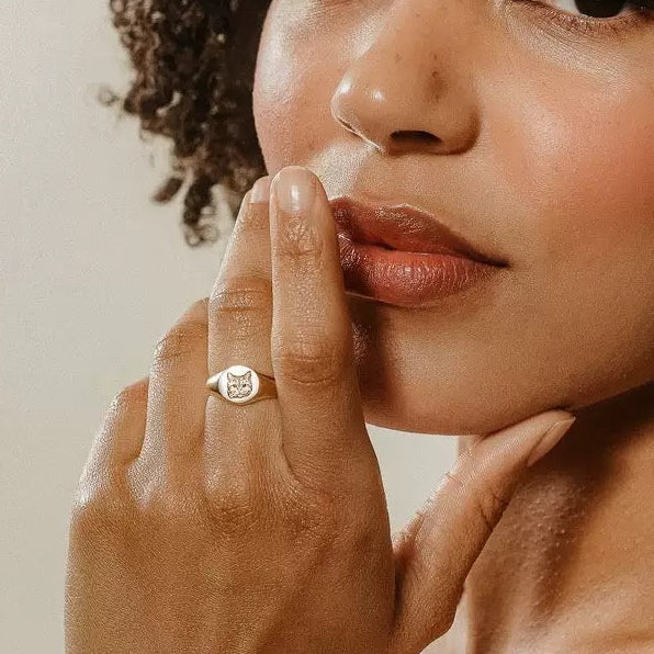 Custom Pet Photo Engraved Ring