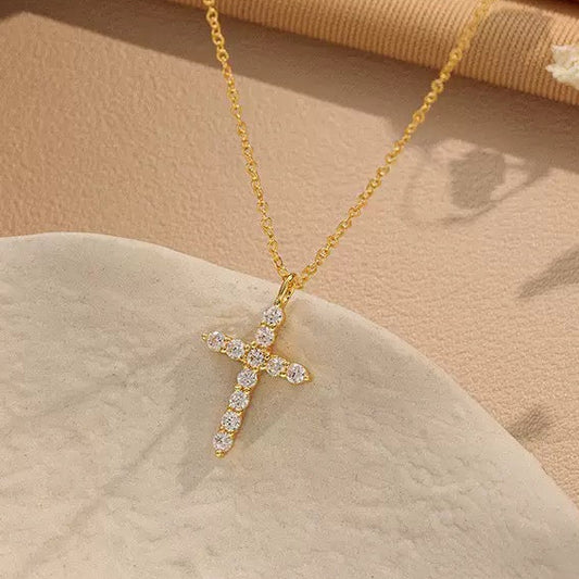 18K Gold Plated Cross Necklace（For Free）