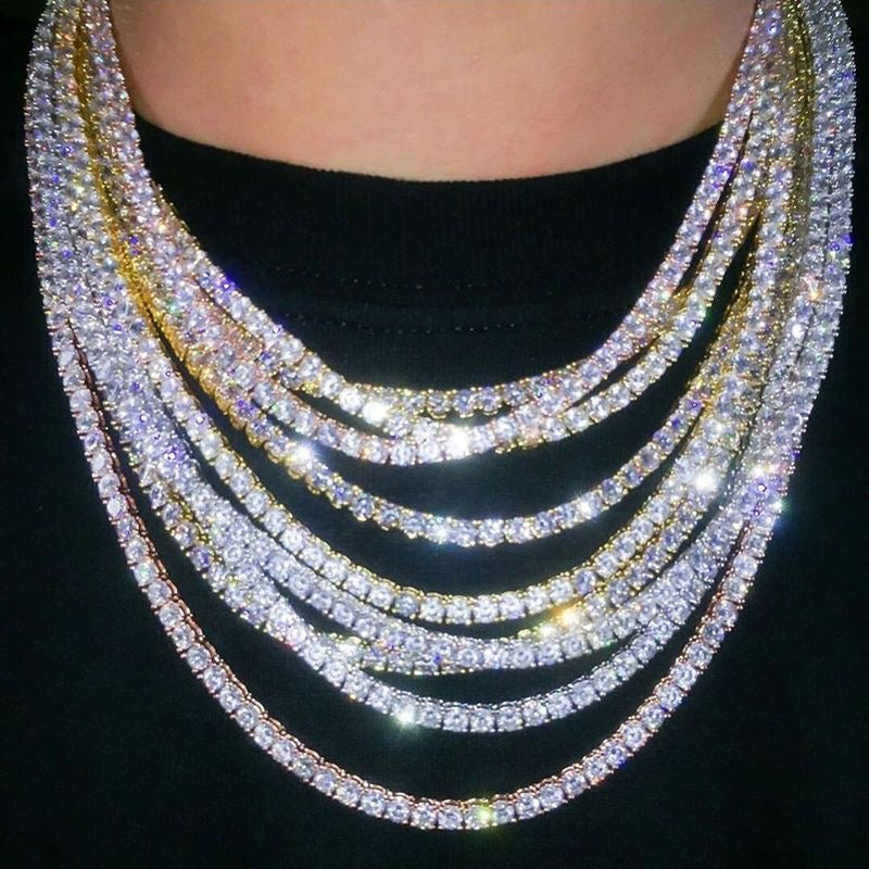 Rhinestone Full Diamond Multi - Layered Necklace