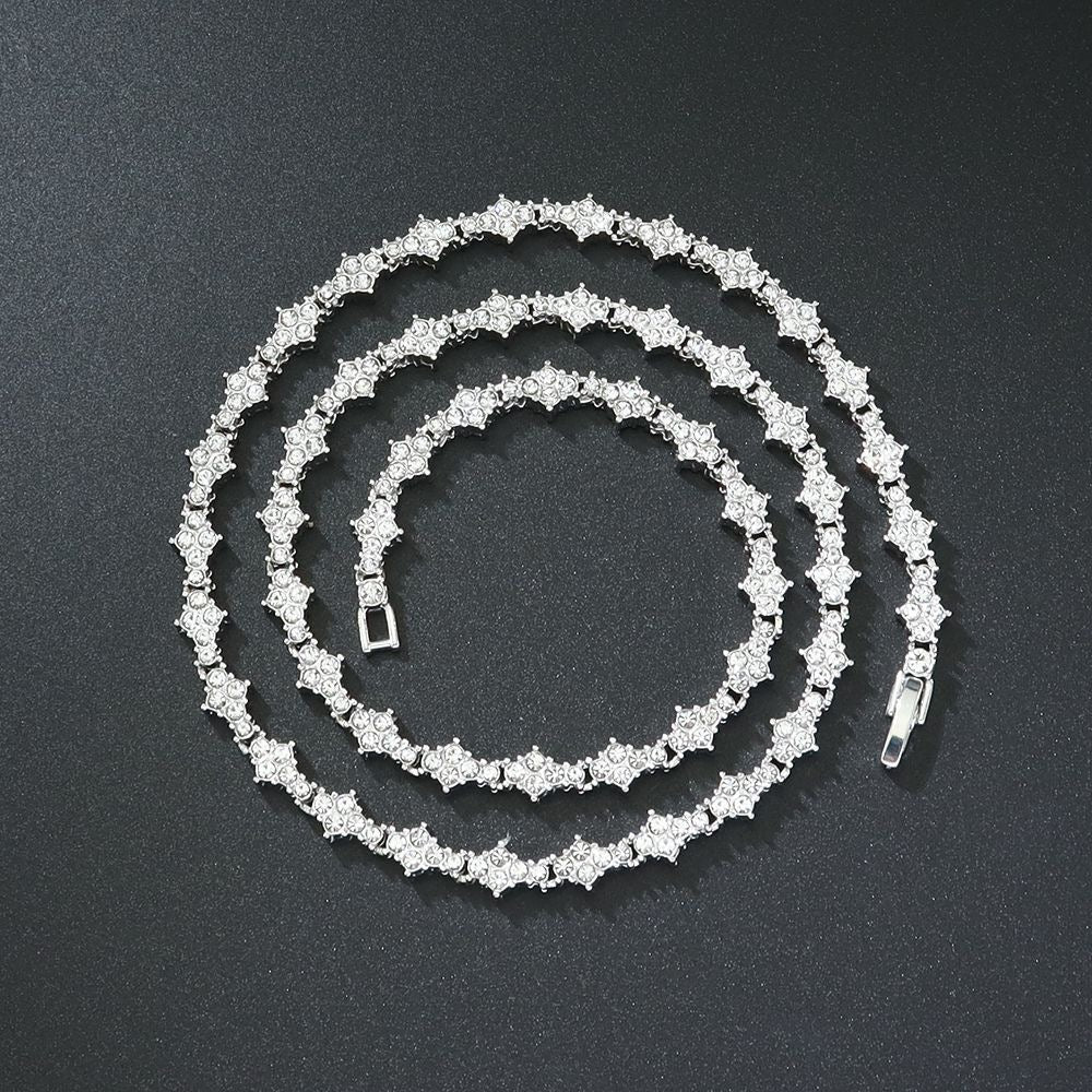Rhinestone Full Diamond Multi - Layered Necklace