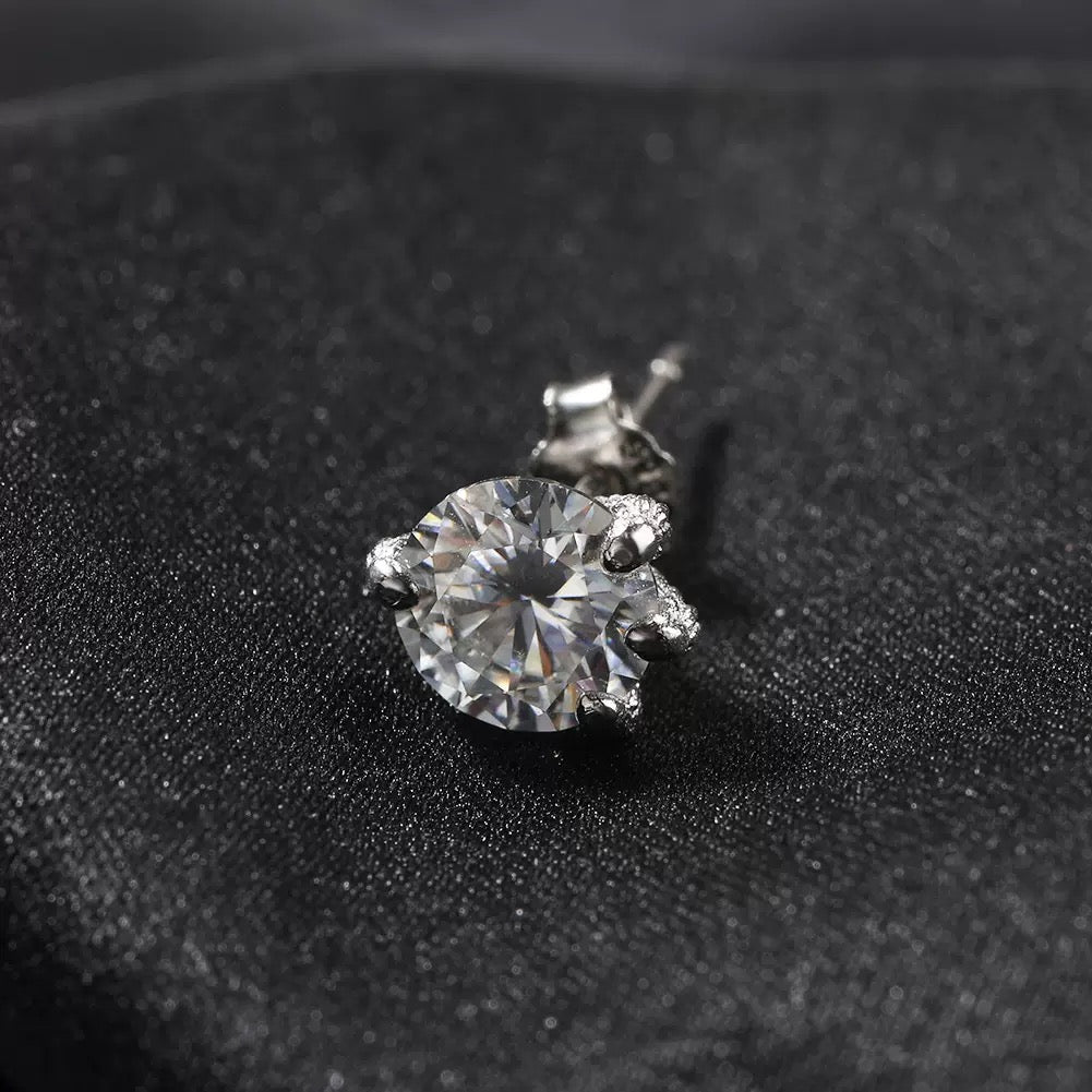 Dragon Claw Moissanite Stud Earring (Single Piece)