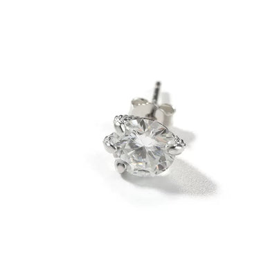 Dragon Claw Moissanite Stud Earring (Single Piece)