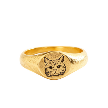 Custom Pet Photo Engraved Ring